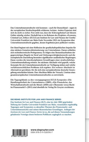 Produktbild: Unternehmensstrafrecht