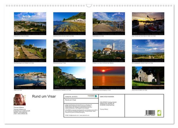Produktbild: Rund um Vrsar (Wandkalender 2026 DIN A2 quer), CALVENDO Monatskalender