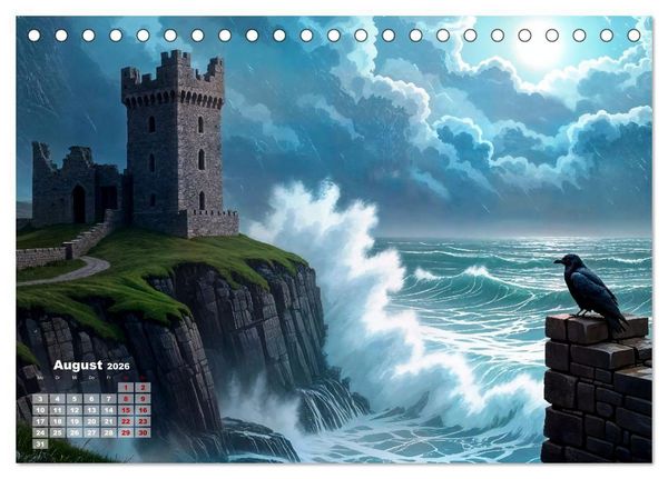 Produktbild: Burgen der Legenden (Tischkalender 2026 DIN A5 quer), CALVENDO Monatskalender