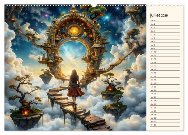 Produktbild: Sentiers magiques (Calendrier mural 2026 DIN A2 vertical) calendrier de bureau