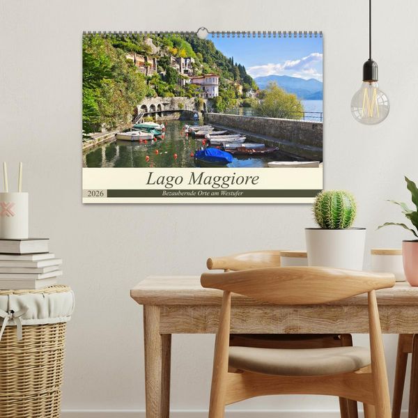 Produktbild: Lago Maggiore - Bezaubernde Orte am Westufer (Wandkalender 2026 DIN A3 quer), CALVENDO Monatskalender