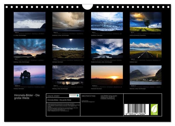 Produktbild: Himmels-Bilder - Die gro&szlig;e Weite (Wandkalender 2026 DIN A4 quer), CALVENDO Monatskalender