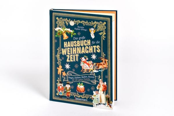 Produktbild: Das gro&szlig;e Hausbuch f&uuml;r die Weihnachtszeit. Singen, Dichten, Backen, Basteln f&uuml;r die ganze Familie