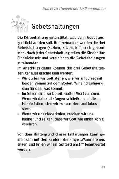 Produktbild: Die 50 besten Spiele für die Erstkommunion-Vorbereitung