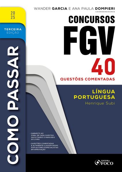 Produktbild: Como Passar em Concursos FGV - 3&ordf; Ed - 2025