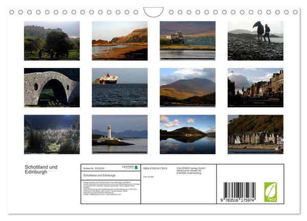 Produktbild: Schottland und Edinburgh (Wandkalender 2026 DIN A4 quer), CALVENDO Monatskalender
