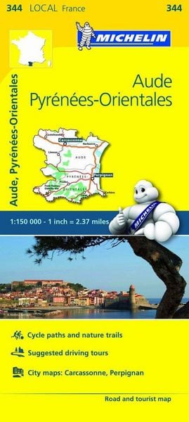 Produktbild: Aude, Pyrenees-Orientales - Michelin Local Map 344