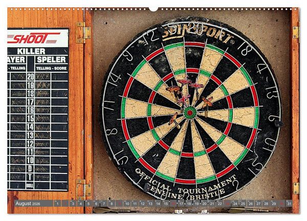 Produktbild: Darts. Konzentration - Sport - Spannung (Wandkalender 2026 DIN A2 quer), CALVENDO Monatskalender