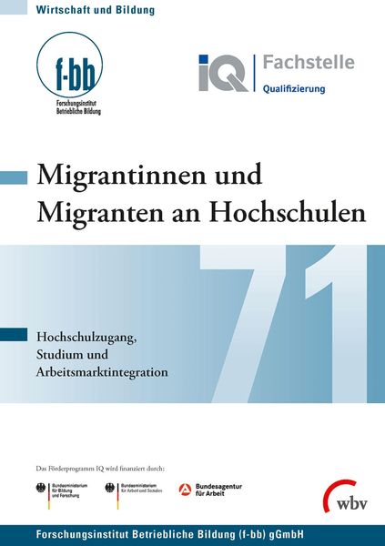 Produktbild: Migrantinnen und Migranten an Hochschulen
