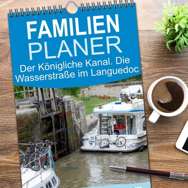 Produktbild: Familienplaner 2026 - Der K&ouml;nigliche Kanal. Die Wasserstra&szlig;e im Languedoc mit 5 Spalten (Wandkalender, 21 x 45 cm) CALVENDO