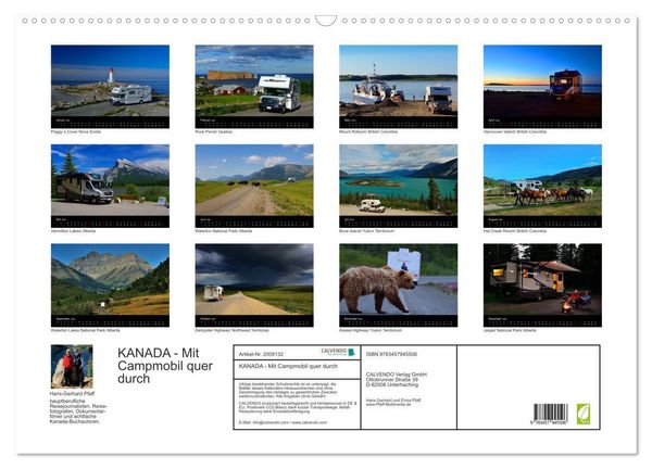 Produktbild: KANADA - Mit Campmobil quer durch (Wandkalender 2026 DIN A2 quer), CALVENDO Monatskalender