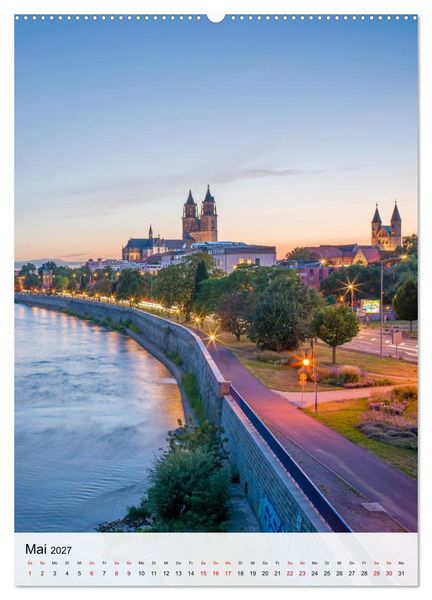 Produktbild: Magdeburg und das Licht am Ende des Tages (Wandkalender 2027 DIN A2 hoch), CALVENDO Monatskalender