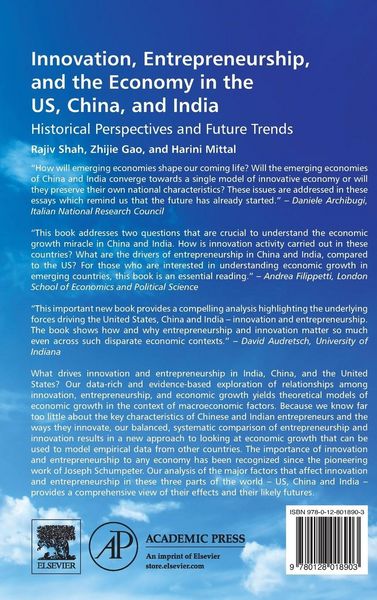 Produktbild: Innovation, Entrepreneurship, and the Economy in the Us, China, and India
