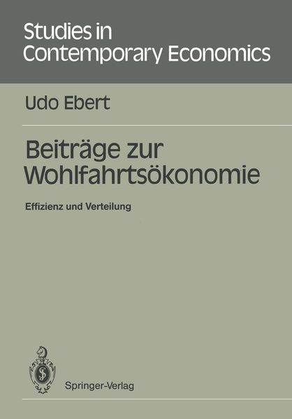 Produktbild: Beitr&auml;ge zur Wohlfahrts&ouml;konomie