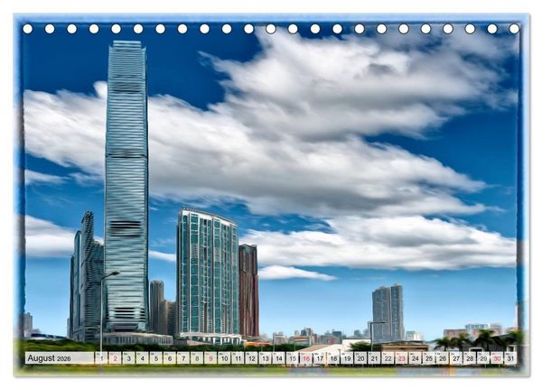 Produktbild: Hongkong, die pulsierende Metropole (Tischkalender 2026 DIN A5 quer), CALVENDO Monatskalender