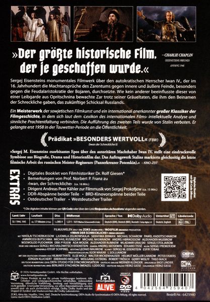 Produktbild: Iwan der Schreckliche (Teil 1 und 2) (DEFA Filmjuwelen)