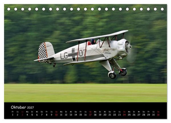 Produktbild: Doppeldecker - Veteranen der L&uuml;fte (Tischkalender 2027 DIN A5 quer), CALVENDO Monatskalender