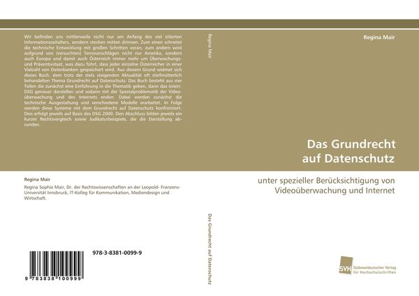 Produktbild: Das Grundrecht auf Datenschutz