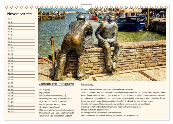 Produktbild: Ostfriesland kochen wie fr&uuml;her (Wandkalender 2026 DIN A4 quer), CALVENDO Monatskalender