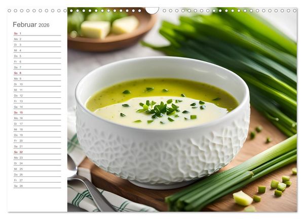 Produktbild: Dein Suppenjahr - Kulinarischer Suppengenuss der Saison (Wandkalender 2026 DIN A3 quer), CALVENDO Monatskalender