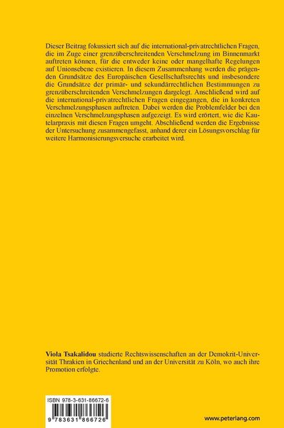 Produktbild: Grenz&uuml;berschreitende Verschmelzungen und die damit verbundenen international-privatrechtlichen Fragen