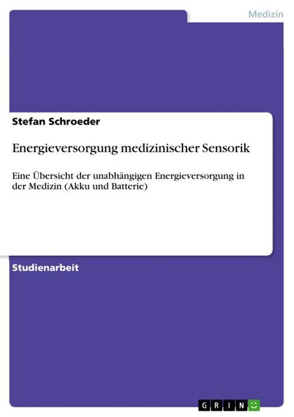 Produktbild: Energieversorgung medizinischer Sensorik