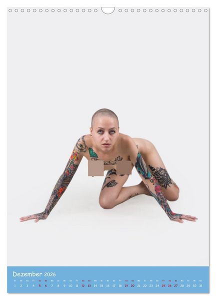 Produktbild: Nude Tattoo (Wandkalender 2026 DIN A3 hoch), CALVENDO Monatskalender