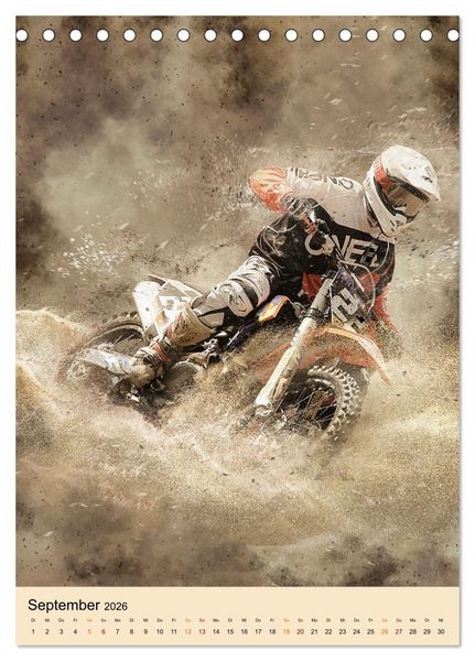 Produktbild: Motocross - Sport der Extreme (Tischkalender 2026 DIN A5 hoch), CALVENDO Monatskalender