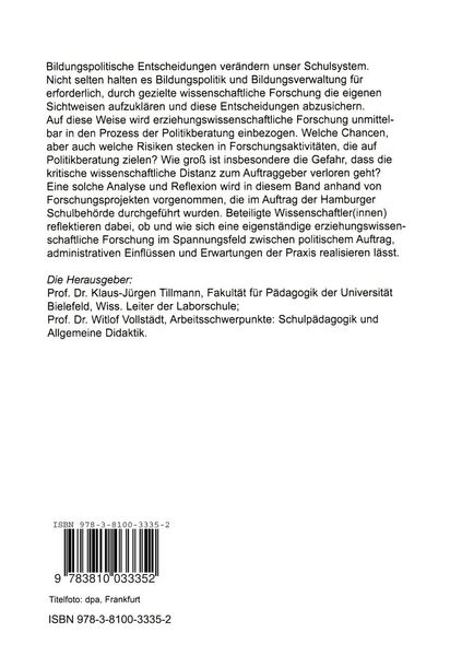 Produktbild: Politikberatung durch Bildungsforschung
