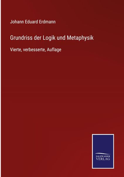 Produktbild: Grundriss der Logik und Metaphysik