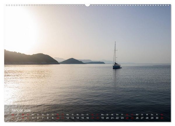 Produktbild: Segeln in Kroatien (hochwertiger Premium Wandkalender 2026 DIN A2 quer), Kunstdruck in Hochglanz