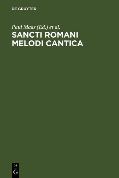 Produktbild: Sancti Romani melodi cantica
