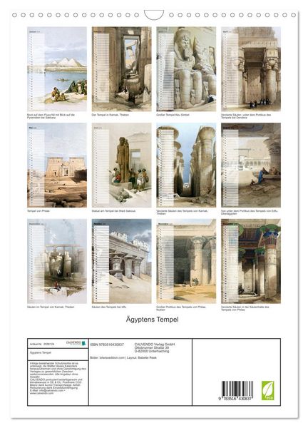 Produktbild: &Auml;gyptens Tempel (Wandkalender 2026 DIN A3 hoch), CALVENDO Monatskalender
