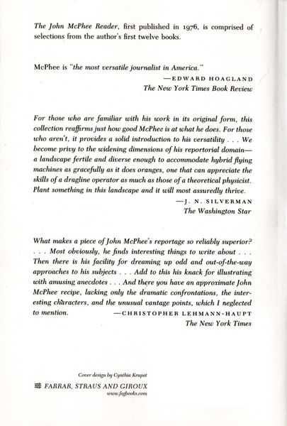 Produktbild: The John McPhee Reader
