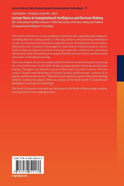 Produktbild: Lecture Notes in Computational Intelligence and Decision Making