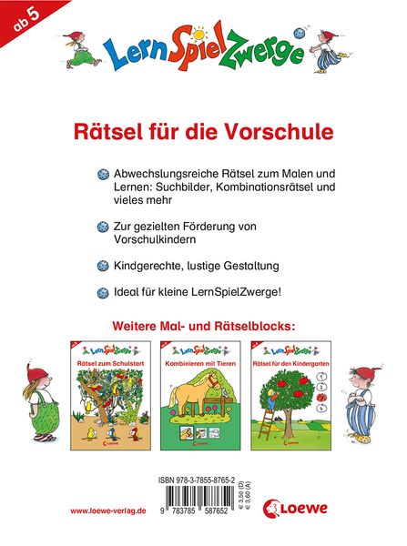 Produktbild: LernSpielZwerge - R&auml;tsel f&uuml;r die Vorschule