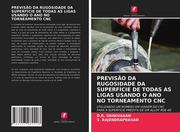 Produktbild: Previs&atilde;o Da Rugosidade Da Superf&iacute;cie De Todas As Ligas Usando O Ano No Torneamento Cnc
