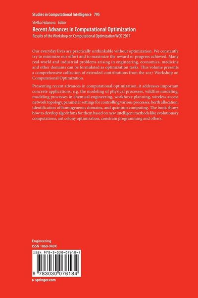 Produktbild: Recent Advances in Computational Optimization