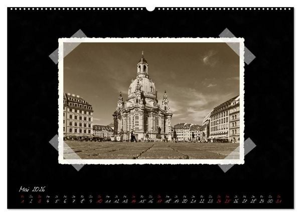 Produktbild: Dresden - Ein Kalender mit Fotografien wie aus einem alten Fotoalbum (hochwertiger Premium Wandkalender 2026 DIN A2 quer), Kunstdruck in Hochglanz