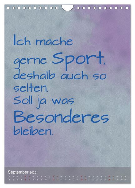Produktbild: Heute ist ein guter Tag (Wandkalender 2026 DIN A4 hoch), CALVENDO Monatskalender