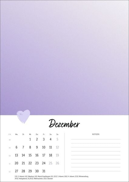 Produktbild: Kreativkalender Mit Liebe gemacht A4 2027