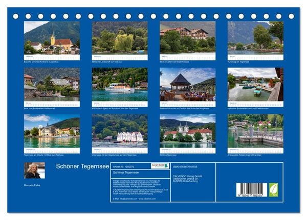Produktbild: Sch&ouml;ner Tegernsee (Tischkalender 2026 DIN A5 quer), CALVENDO Monatskalender