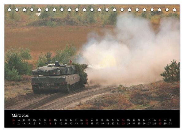 Produktbild: Panzerstahl auf der Heide &ndash; Das Heer legt wieder los (Tischkalender 2026 DIN A5 quer), CALVENDO Monatskalender