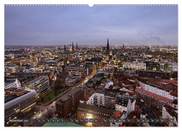 Produktbild: Hamburg - Die Weltstadt an der Waterkant (hochwertiger Premium Wandkalender 2026 DIN A2 quer), Kunstdruck in Hochglanz