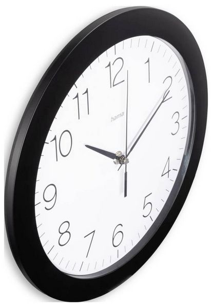 Produktbild: Hama 00185871 Funk Wanduhr 30cm x 300mm x 300mm x 52mm Schwarz