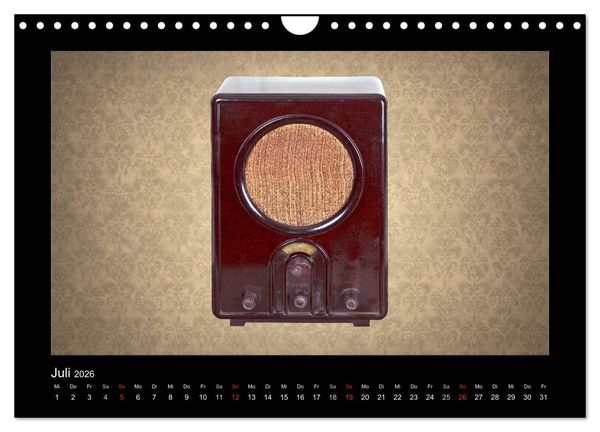 Produktbild: Dampfradios - Antike Radios mit Charme und Patina (Wandkalender 2026 DIN A4 quer), CALVENDO Monatskalender