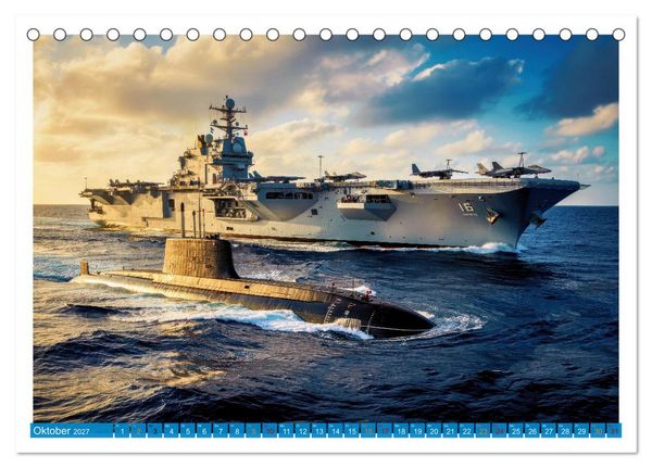 Produktbild: Flugzeugtr&auml;ger - Macht aus Stahl (Tischkalender 2027 DIN A5 quer), CALVENDO Monatskalender