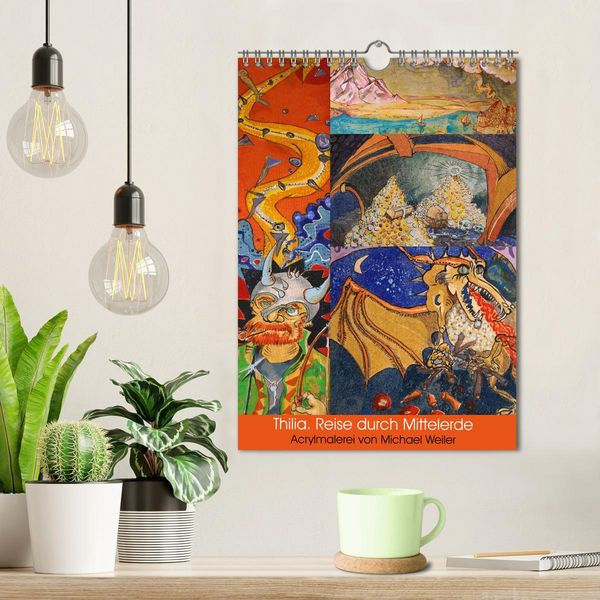 Produktbild: Thilia. Reise durch Mittelerde. Acrylmalerei von Michael Weiler. (Wandkalender 2026 DIN A4 hoch), CALVENDO Monatskalender