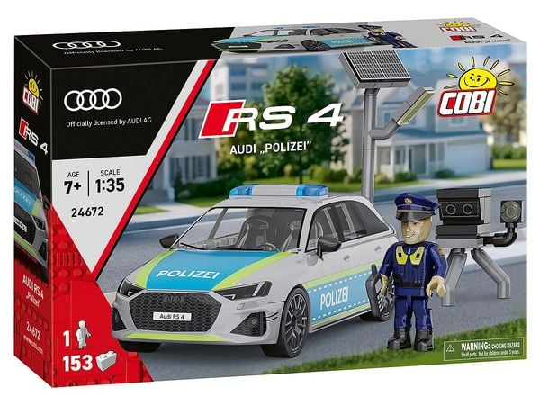 COBI 24672 - Audi RS4 Polizei, Bausatz 1:35, 153/1 Klemmbausteine