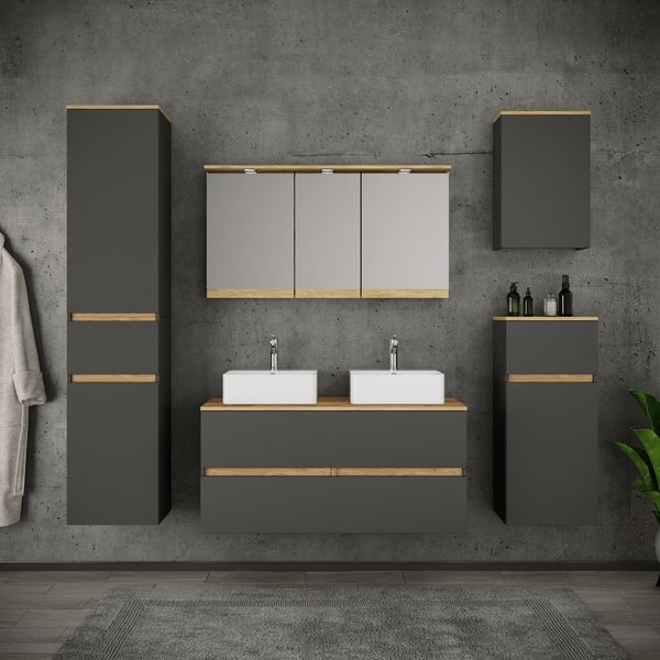 Produktbild: 6 tlg. Badm&ouml;bel-Set mit Waschbecken Cosila-I 111cm